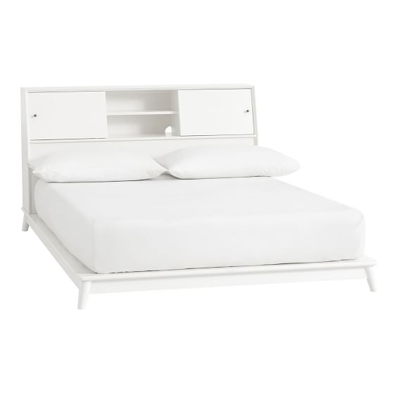 west elm x pbt MidCentury Headboard Storage Platform Bed Pottery