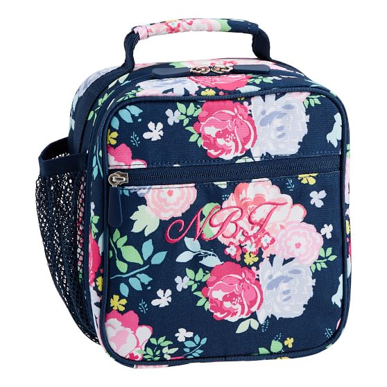 Gear Up Garden Party Floral Navy Classic Lunch Bag Pottery Barn Teen