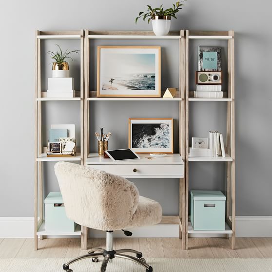 Highland Wall Teen Desk Narrow Bookcase Set Pottery Barn Teen