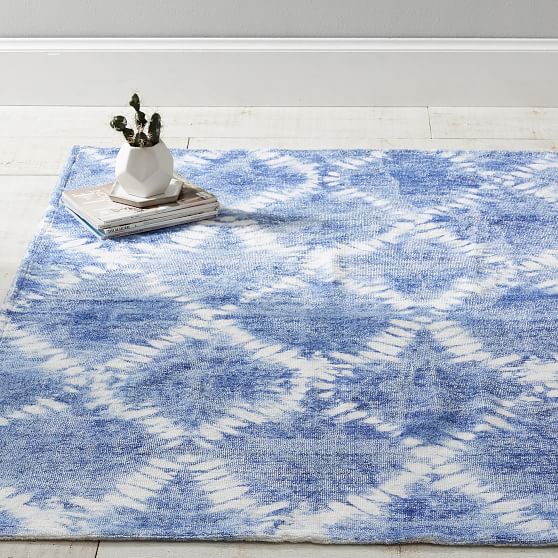 Tie Dye Lattice Washable Rug 4x6 Pottery Barn Teen