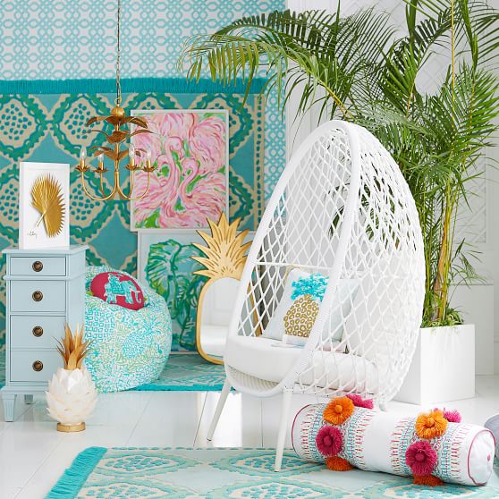 Homeslice Lilly Pulitzer Bean Bag Chair Pottery Barn Teen