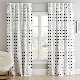 Sheer Polka Dot Curtains Pottery Barn Teen