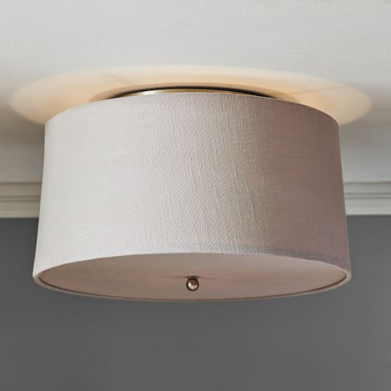 Linen Drum Shade Flushmount