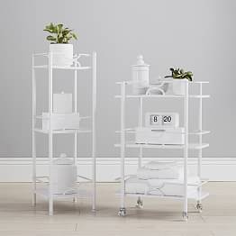 White Bathroom Storage Pottery Barn Teen