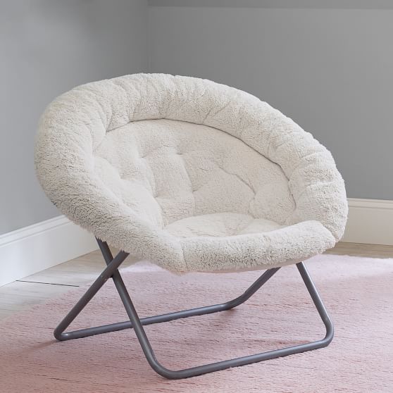 Sherpa Ivory Hang A Round Chair