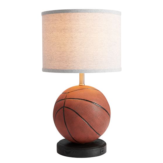 Basketball Table Lamp with USB Pottery Barn Teen