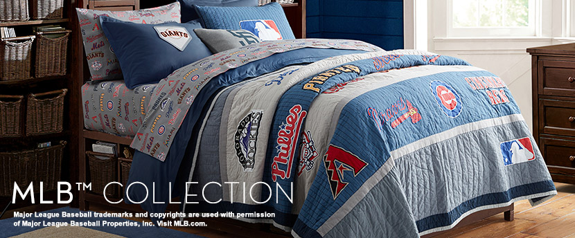 pottery barn baseball bedding