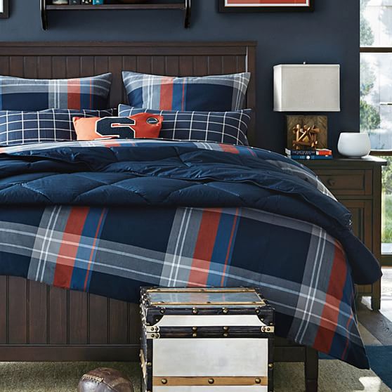 Walker Plaid Boy S Duvet Cover Sham Pottery Barn Teen