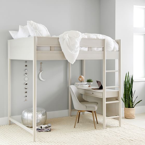west elm x pbt MidCentury Loft Bed Pottery Barn Teen