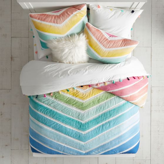 Rainbow Chevron Teen Quilt Pottery Barn Teen