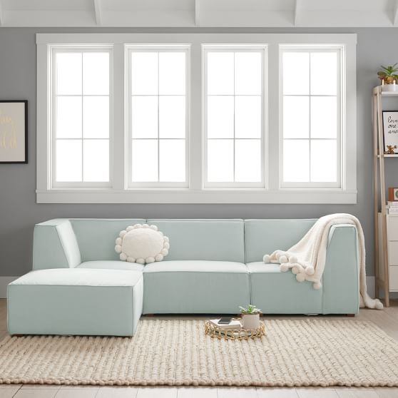 Build Your Own Riley Sectional Sofa Teen Sofa Pottery Barn Teen