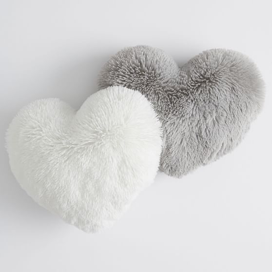 Fluffy Heart Pillow Pottery Barn Teen