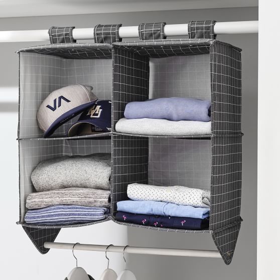3 shelf hanging closet organizer