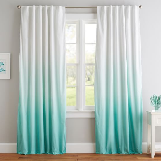 teal blackout curtains rod pocket