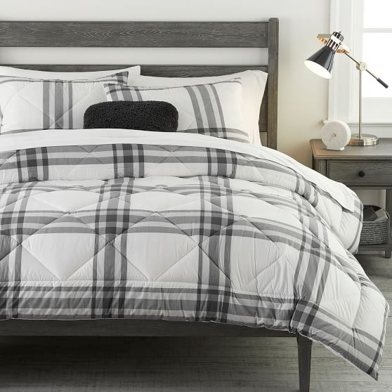 Xander Plaid Twin XL Comforter Pottery Barn Teen