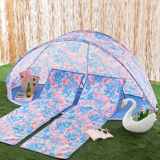 Lilly Pulitzer Sun Shade Tent And Lounger Beach Accessory