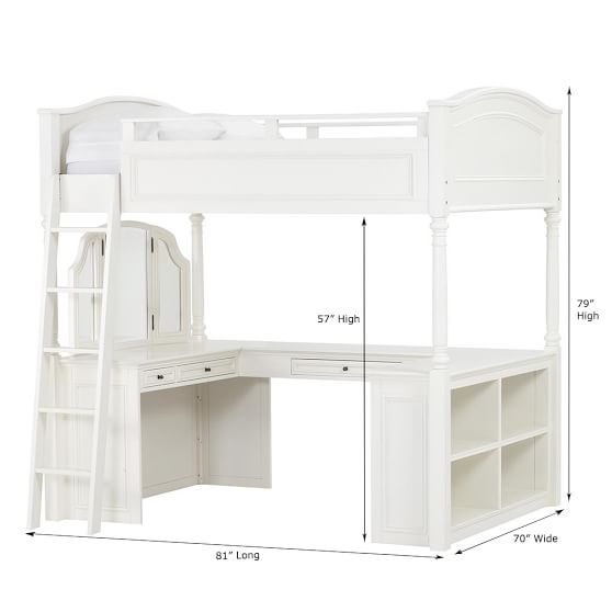 Chelsea Vanity Loft Bed Pottery Barn Teen