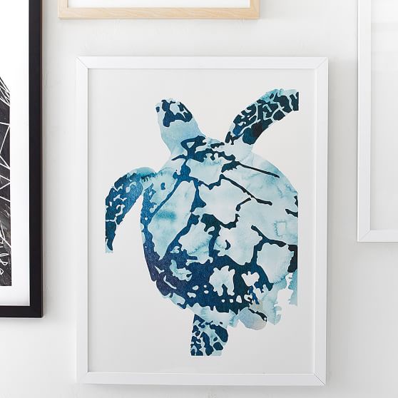 Tropical Sea Turtle Framed Art by Minted® Wall Prints Pottery Barn Teen