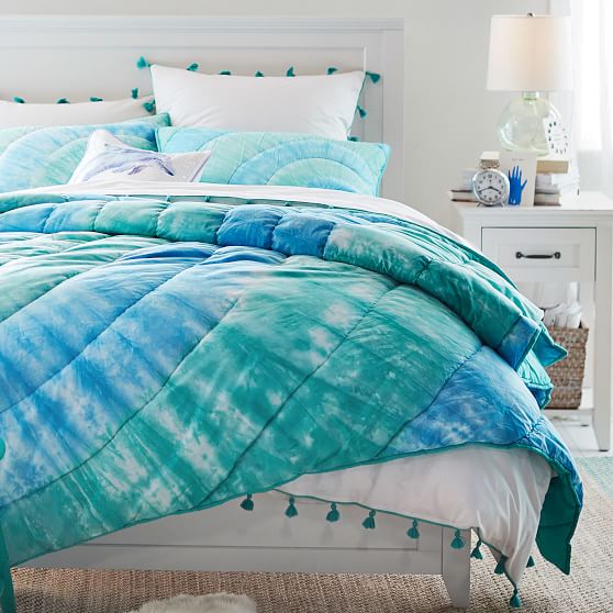 Dunes Tie Dye Cotton Girls Quilt Sham Pottery Barn Teen