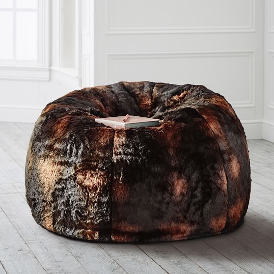Brown Bear FauxFur Bean Bag Chair Pottery Barn Teen