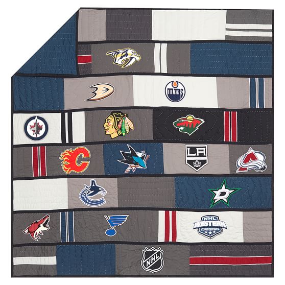 NHL® Patchwork Boy's Quilt + Sham Pottery Barn Teen