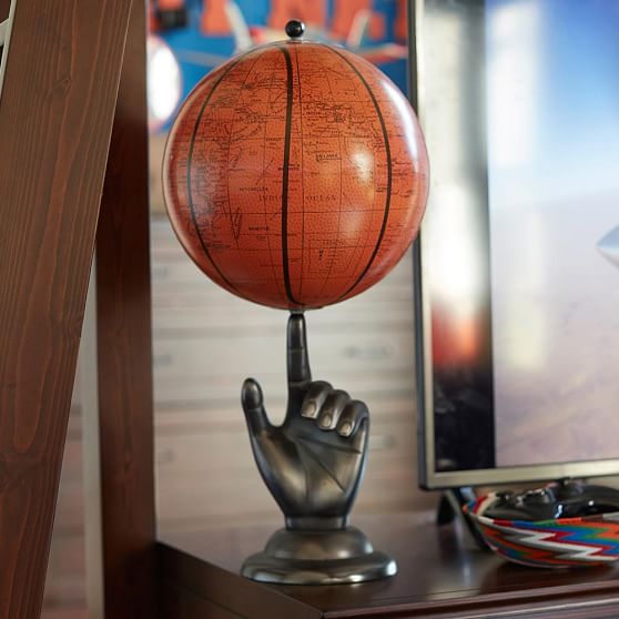 King Of The Court Basketball Globe Wall Decor Pottery Barn Teen