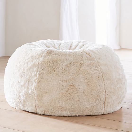Ivory Polar Bear Faux Fur Bean Bag Chair Pottery Barn Ivory Polar Bear Faux Fur Bean Bag