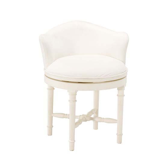Minnie Vanity Stool Makeup Vanity Pottery Barn Teen