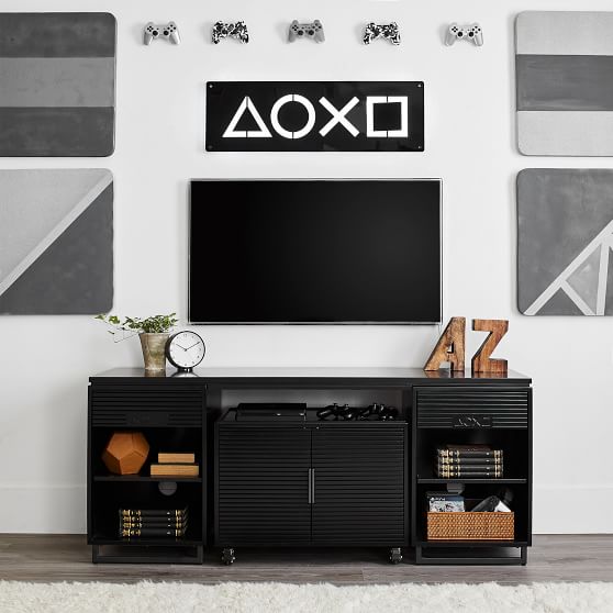 Gaming Media Console Inspired By Playstation Pottery Barn Teen