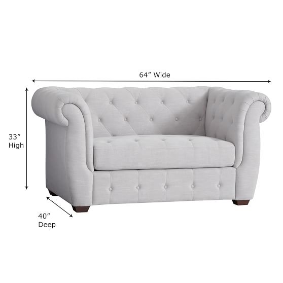 Chesterfield Chair Bed 64 Sofa Pottery Barn Chesterfield Chair Bed 64