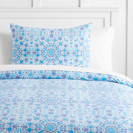 Watercolor Mosaic Duvet Bedding Set Bedding Sets Pottery Barn Teen