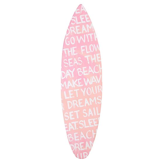 Surfboard Pinboard, Pink Graffiti Wall Organizers Pottery Barn Teen