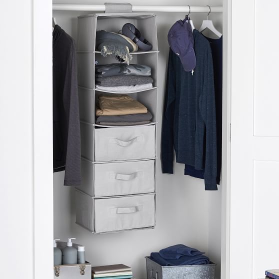 Wide Hanging Closet Organizer Dorm Organizers Pottery Wide Hanging Closet Organizer Dorm