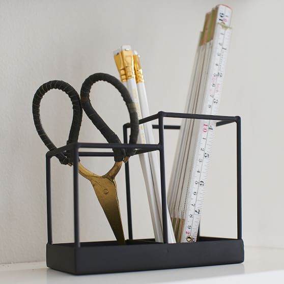 Silhouette Desk Accessories Pencil Cup Desk Decor Pottery