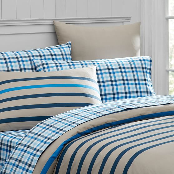 Seafarer Stripe Boys Duvet Cover Sham Sale Pottery Barn Teen