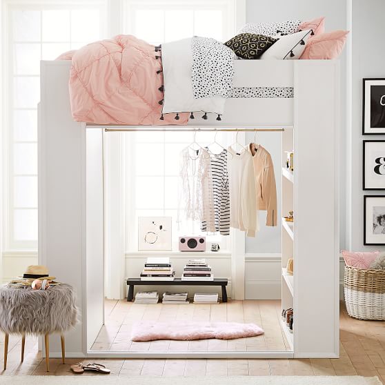 Sleep Style Wardrobe Loft Bed Sale Pottery Barn Teen