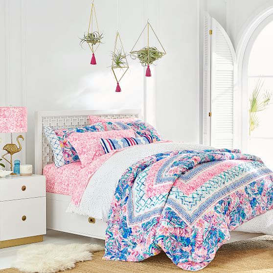 Lilly Pulitzer Ocean Eyelet Girls Duvet Cover Pottery Barn Teen