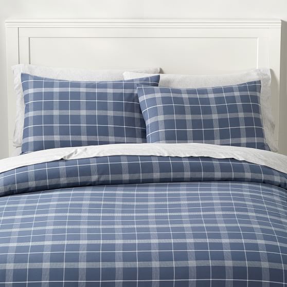 Neil Plaid Boys Duvet Cover Pottery Barn Teen