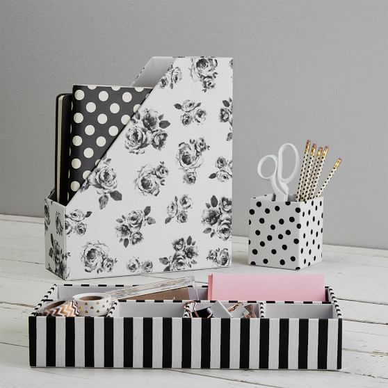 The Emily Meritt Fabric Desk Accessories Set Dorm Desk Decor