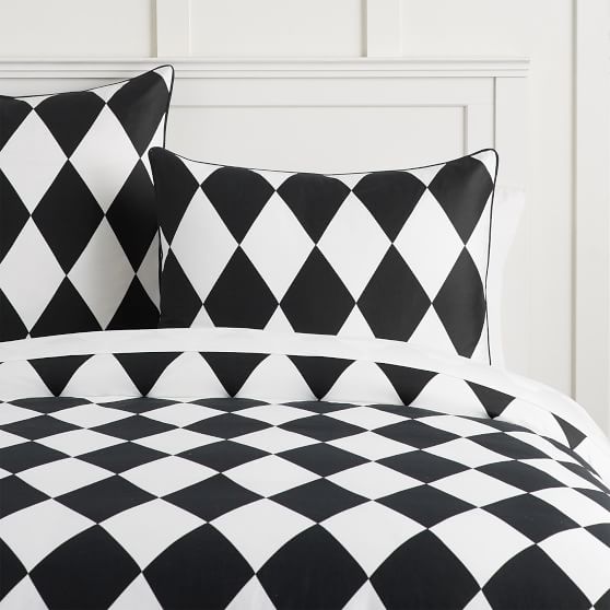 Girls Duvet Cover Black White Sale Pottery Barn Teen