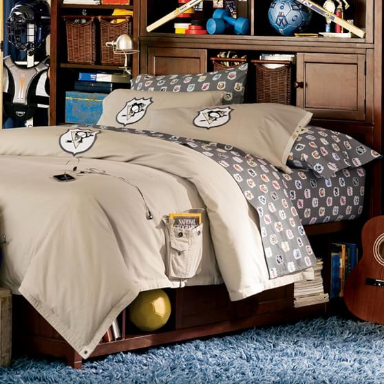 Nhl C Patch Boys Duvet Cover Sale Pottery Barn Teen