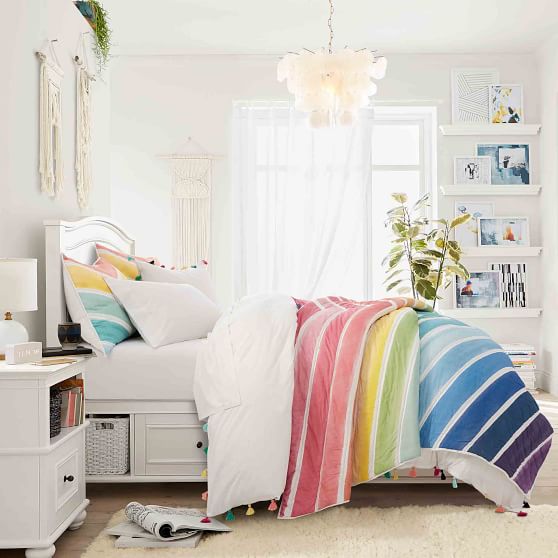 Rainbow Chevron Girls Quilt Sham Pottery Barn Teen