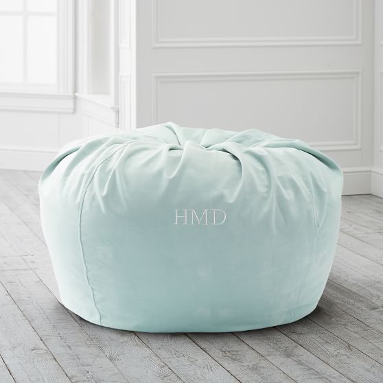 baby blue bean bag