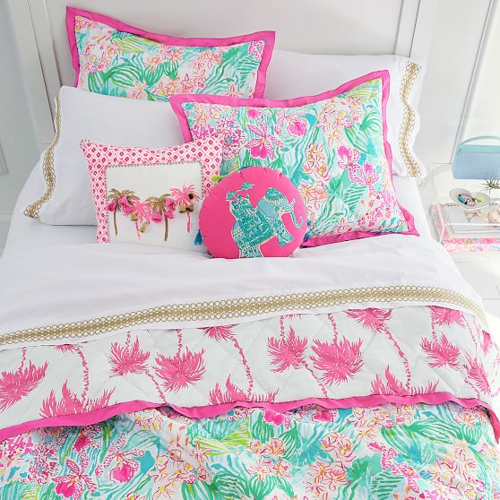 Lilly Pulitzer Orchid Girls Quilt Sham Pottery Barn Teen
