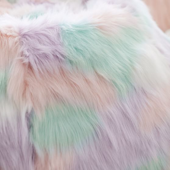 Unicorn FauxFur Bean Bag Chair Pottery Barn Teen