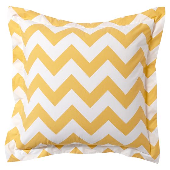 Yellow Chevron Teen Duvet Cover Sham Pottery Barn Teen