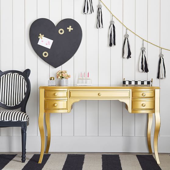 The Emily Meritt Gold Lilac Desk Vanity Mirror Hutch Meritt Gold Lilac Desk Vanity Mirror
