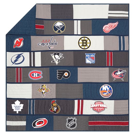NHL® Patchwork Boy's Quilt + Sham Pottery Barn Teen