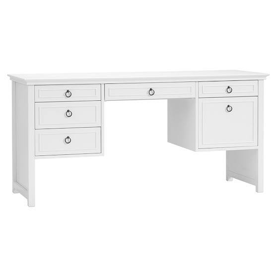 Elsie Storage Desk Simply White Sale Pottery Barn Teen