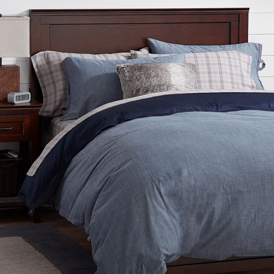 Relaxed Chambray Duvet Boys Sham Sale Pottery Barn Teen